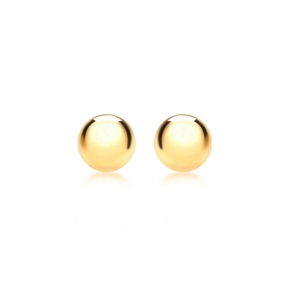 9ct Yellow Gold 8mm Ball Stud Earrings
