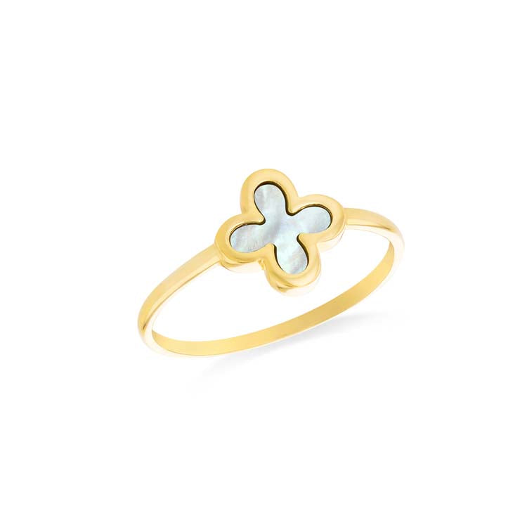 9ct Yellow Gold Mop Petal Ring
