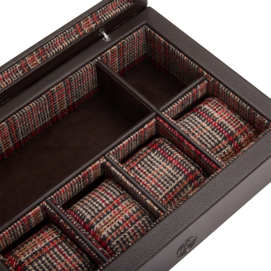 Wolf x WM Brown 4 Piece Watch Accessory Box