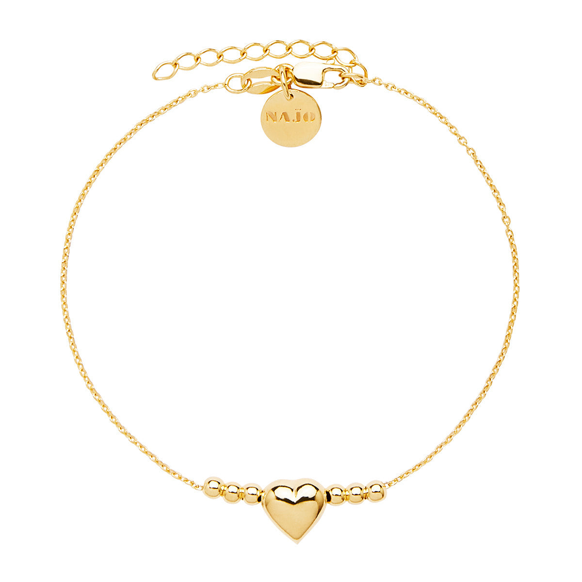 NAJO Amore Yellow Gold Bracelet (18cm+ext)