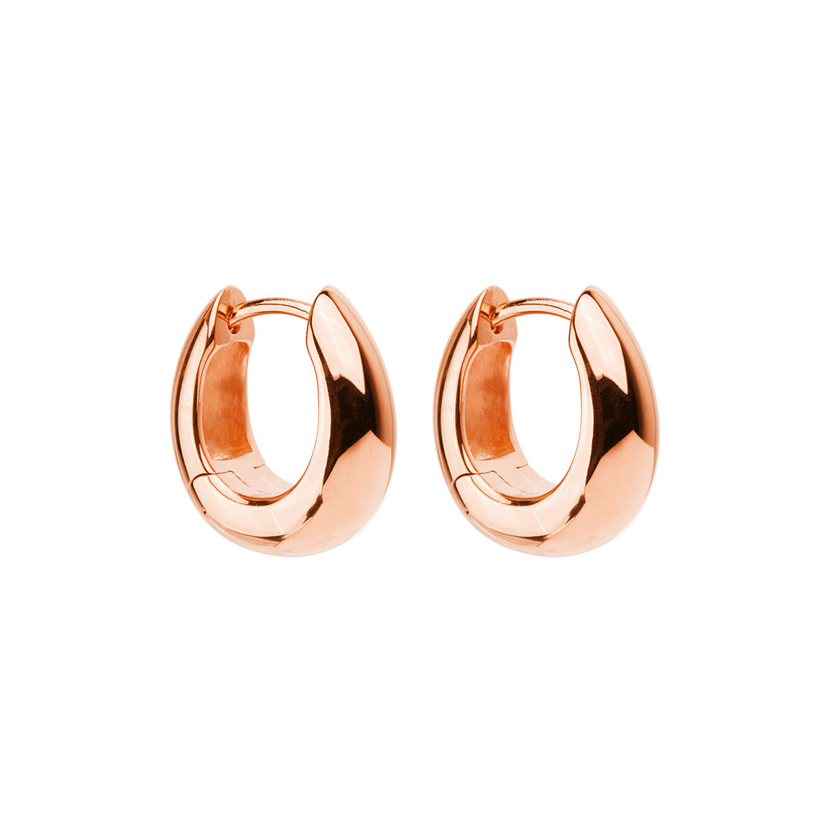 NAJO Arco Rose Gold Huggie Earrings
