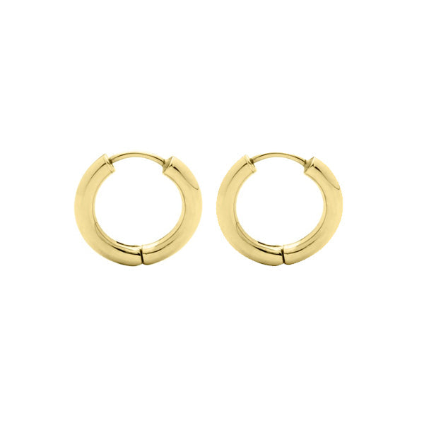 9ct Yellow Gold 10mm Huggie Earring