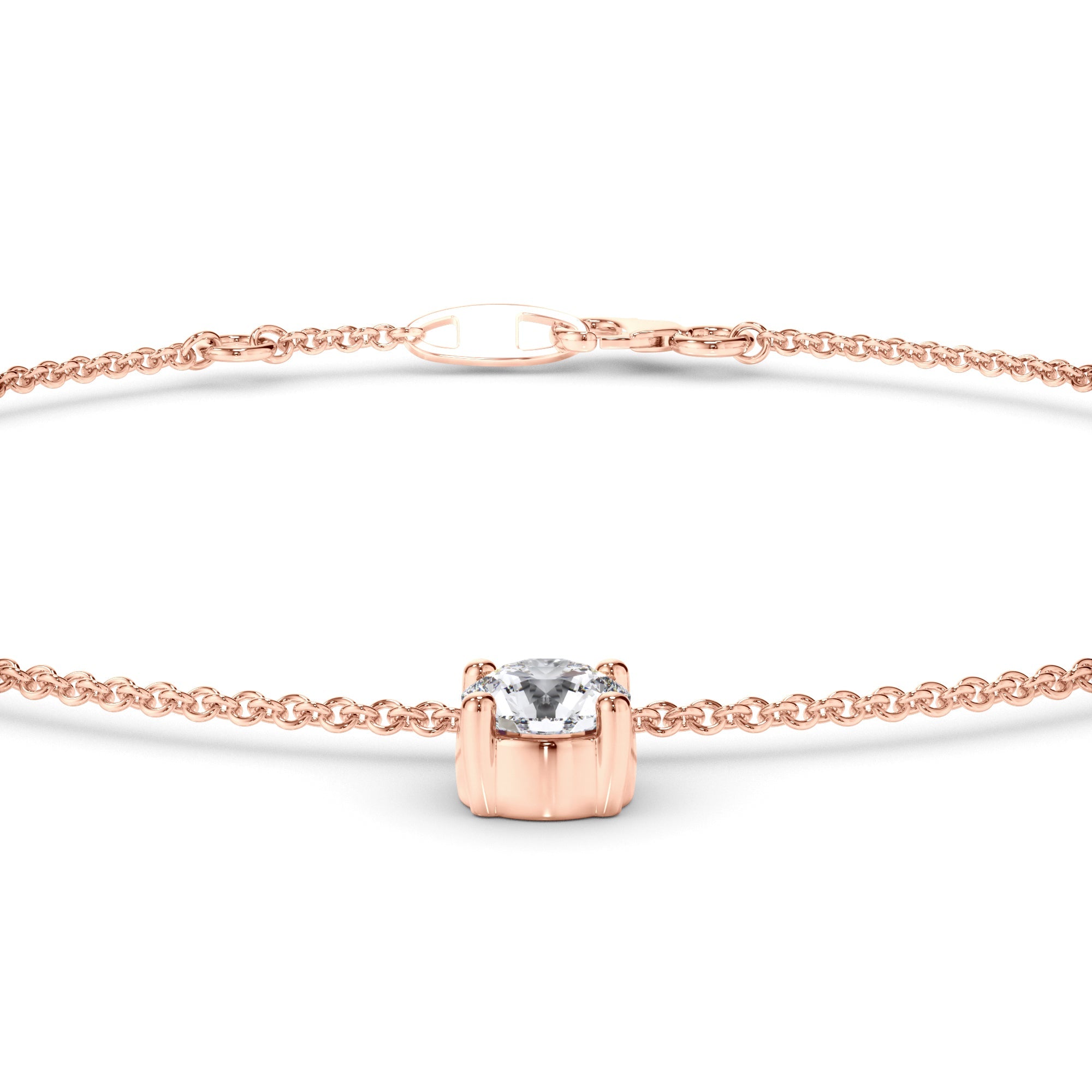Floating Round Brilliant Cut Laboratory Grown Diamond Bracelet