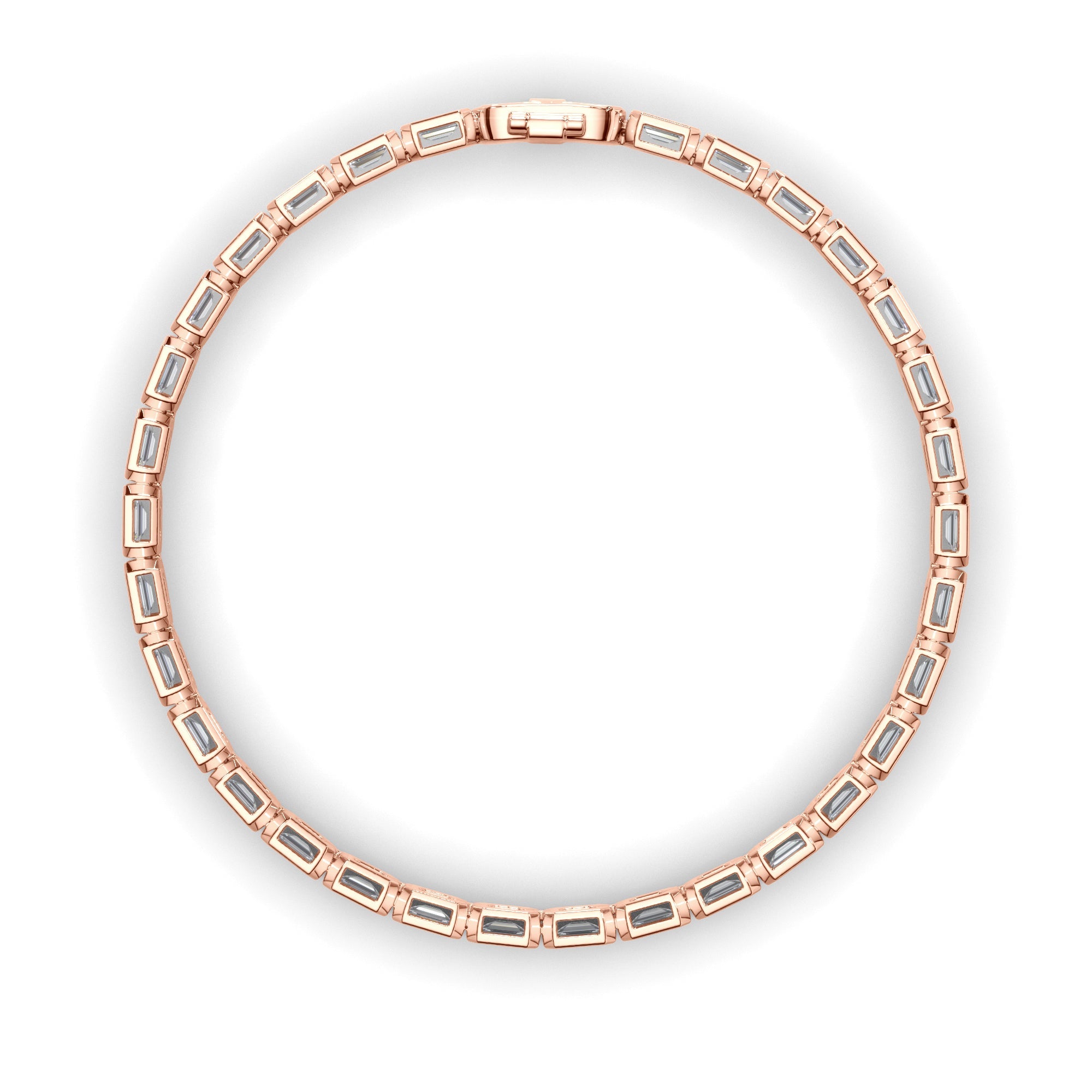 Emerald Cut Laboratory Grown Diamond Tennis Bracelet