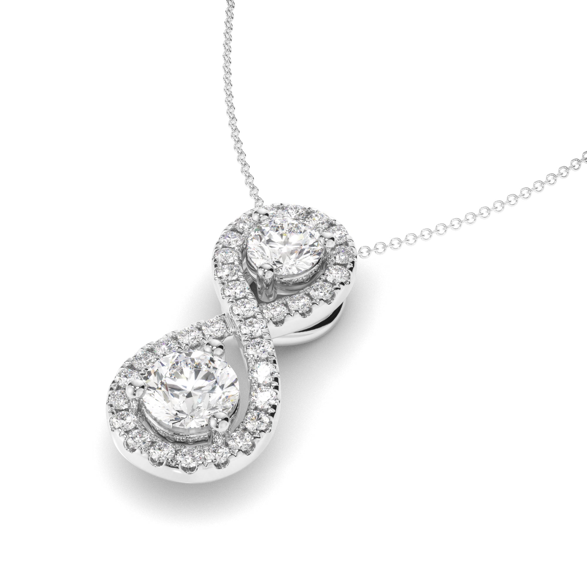 Round Brilliant Cut Diamond Infinity Pendant