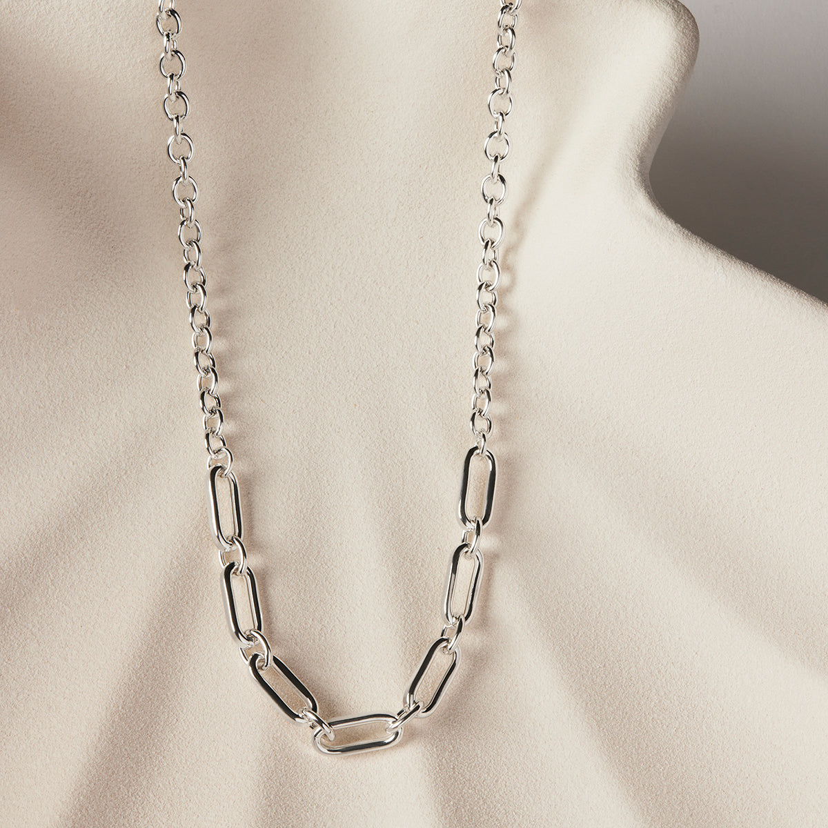 NAJO Sentiero Silver Chain Necklace (45cm+ext)