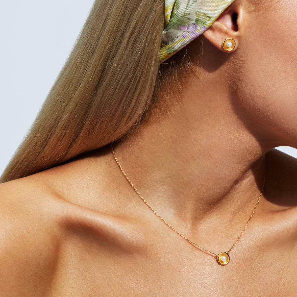 NAJO Capri Yellow Gold Pearl Necklace (45cm+ext)