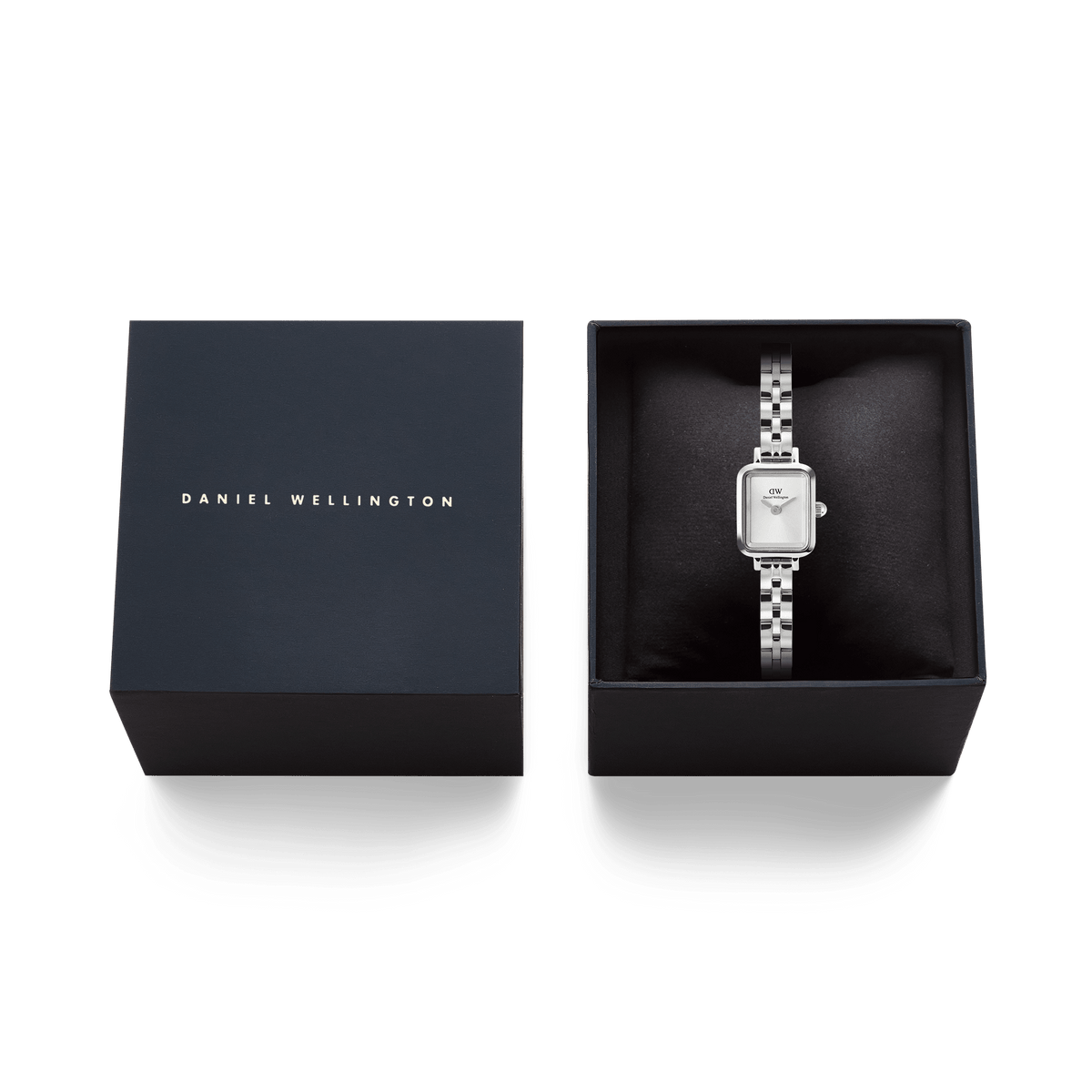 Daniel Wellington Quadro Mini Arch 3-link White Sunray Silver