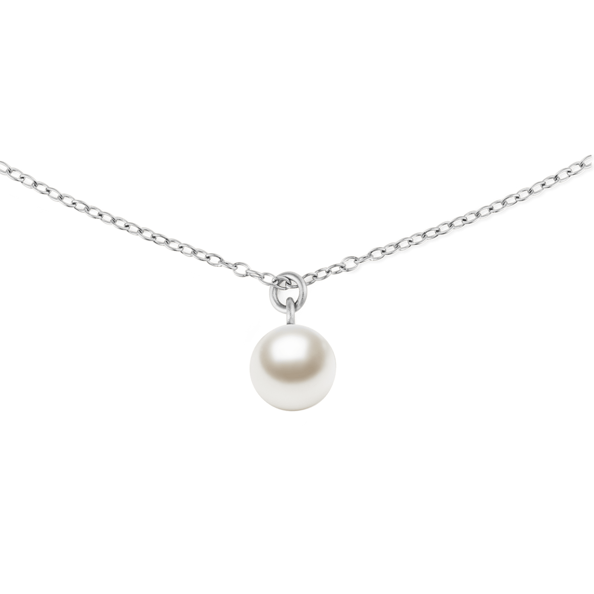 Daniel Wellington Pearl Necklace Silver