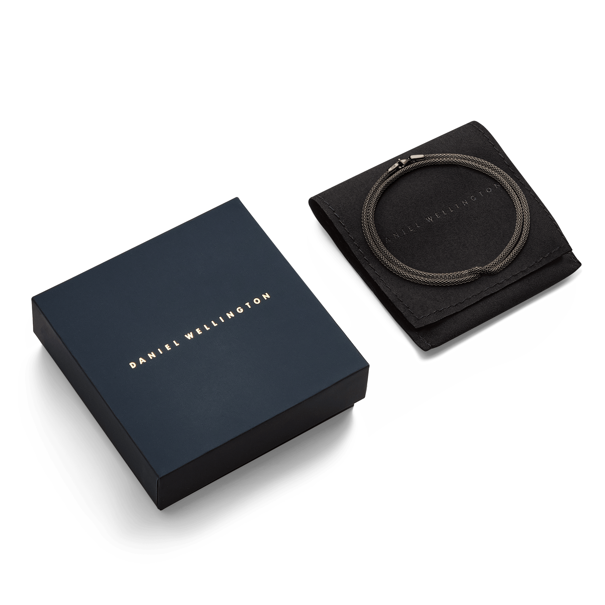 Daniel Wellington Tide Mesh Necklace Graphite 2.8
