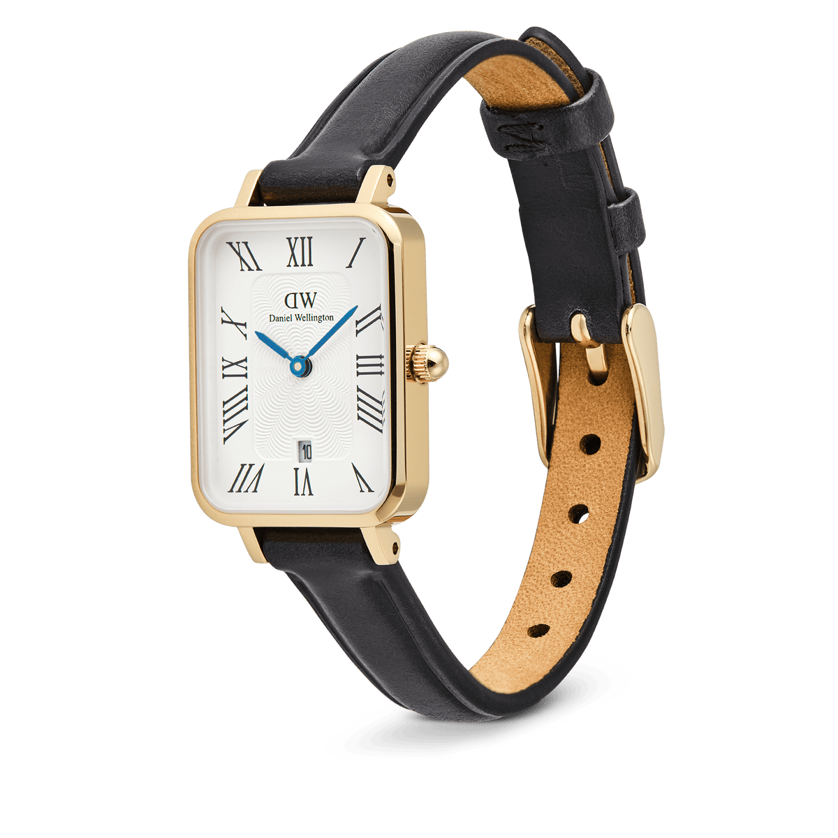 Daniel Wellington Quadro Roman Numerals Date Sheffield Gold