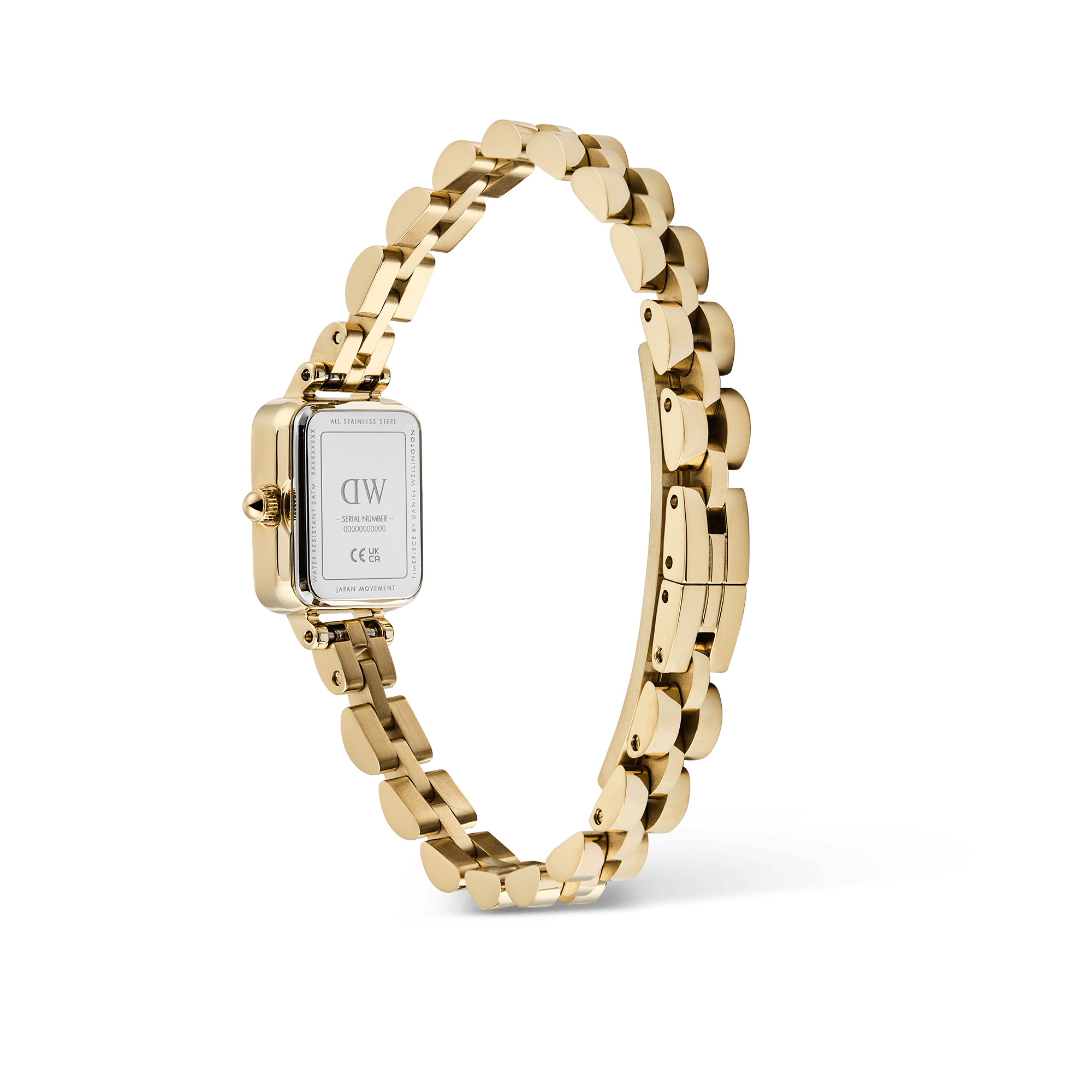 Daniel Wellington Quadro Mini Arch 3-link Emerald Sunray Gold