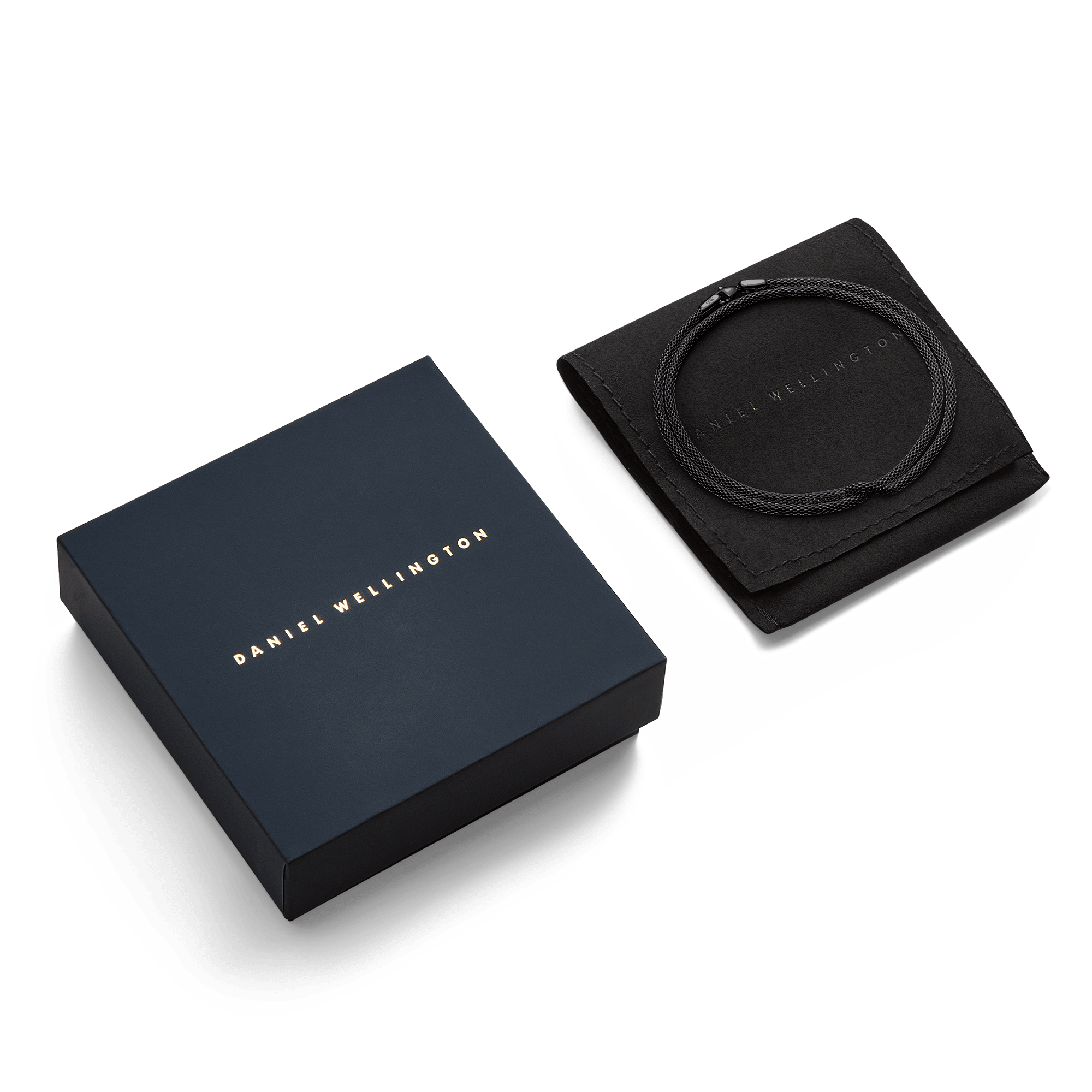 Daniel Wellington Tide Mesh Necklace Black 2.8