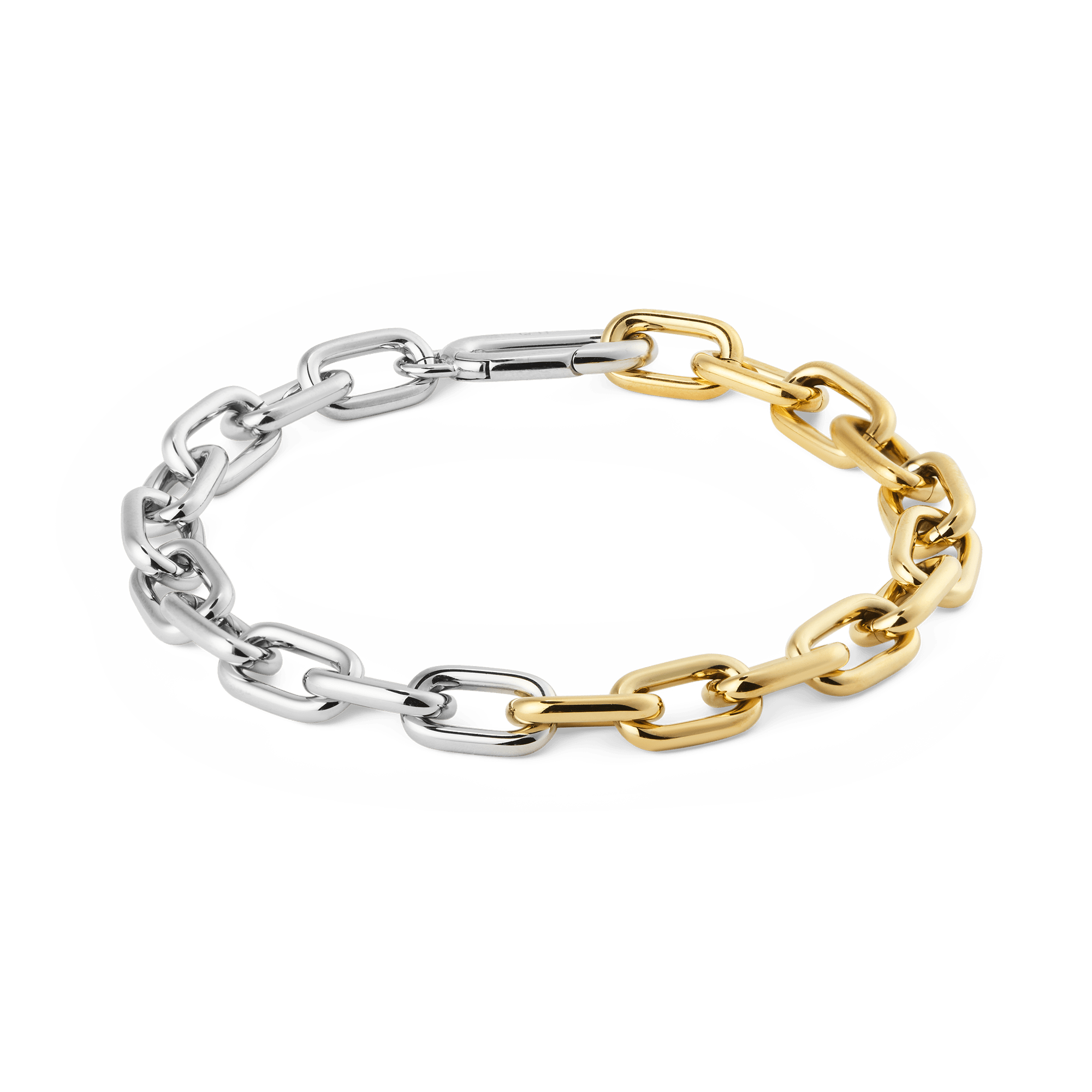 Daniel Wellington Contrast Link Bracelet Two Tone Gold