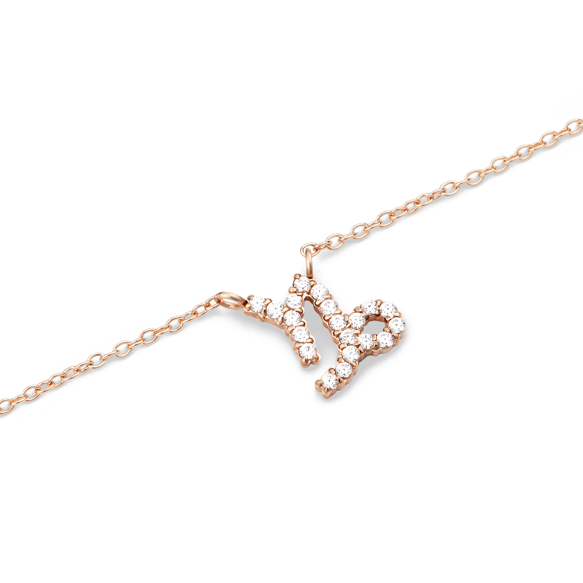 Daniel Wellington Zodiac Crystal Necklace Rose Gold