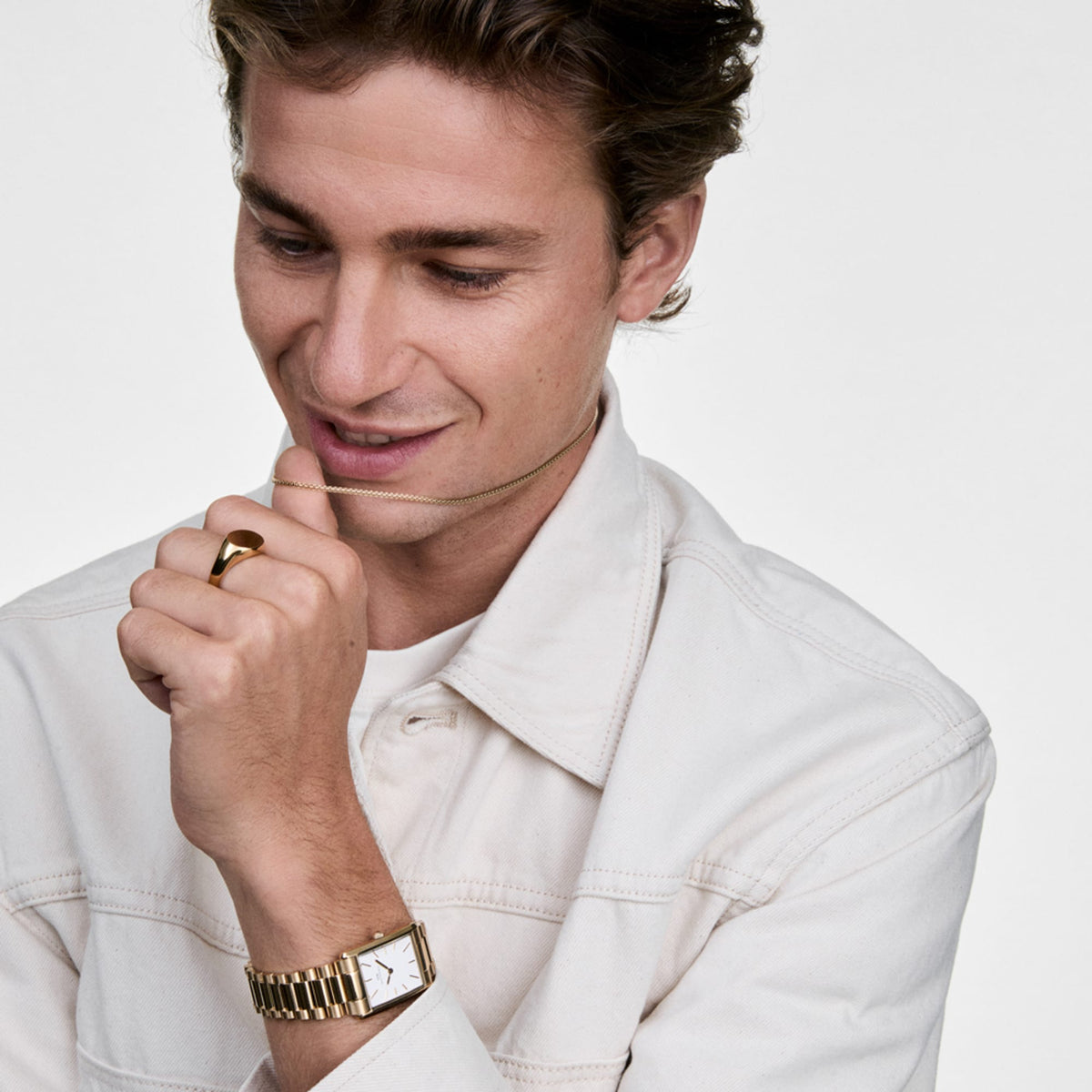 Daniel Wellington Tide Mesh Necklace Gold 1.8