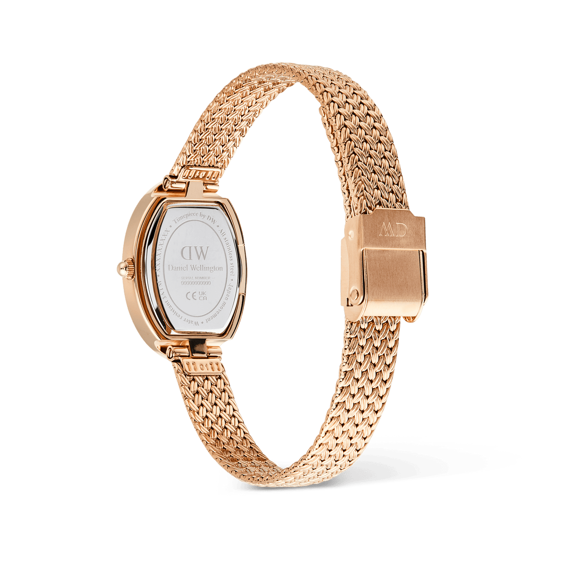 Daniel Wellington Juliette Braided Mesh White Sunray Rose Gold