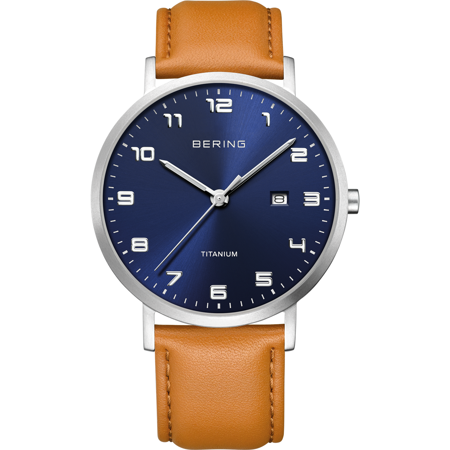 Bering Men's Titanium Blue Dial Watch