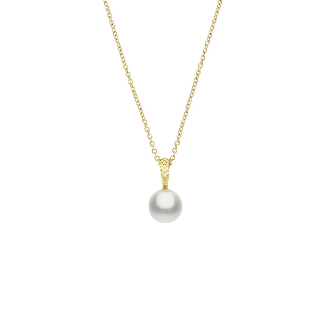 Autore 18ct Yellow Gold 11mm South Sea Pearl & Diamond Pendant