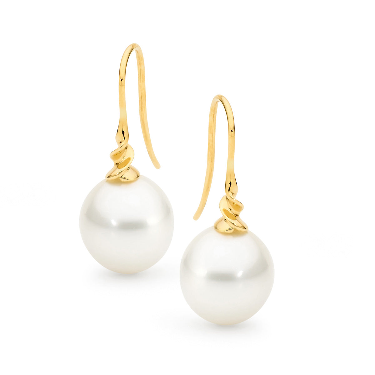 18ct Yellow Gold Pearl Drop Earrings