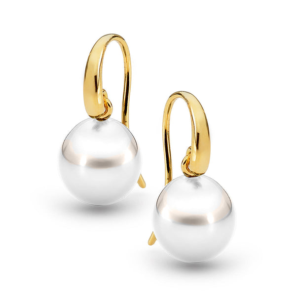 18ct Yellow Gold Pearl Drop Earrings