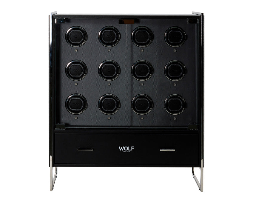 Wolf Viceroy 12 Piece Watch Winder Cabinet Black