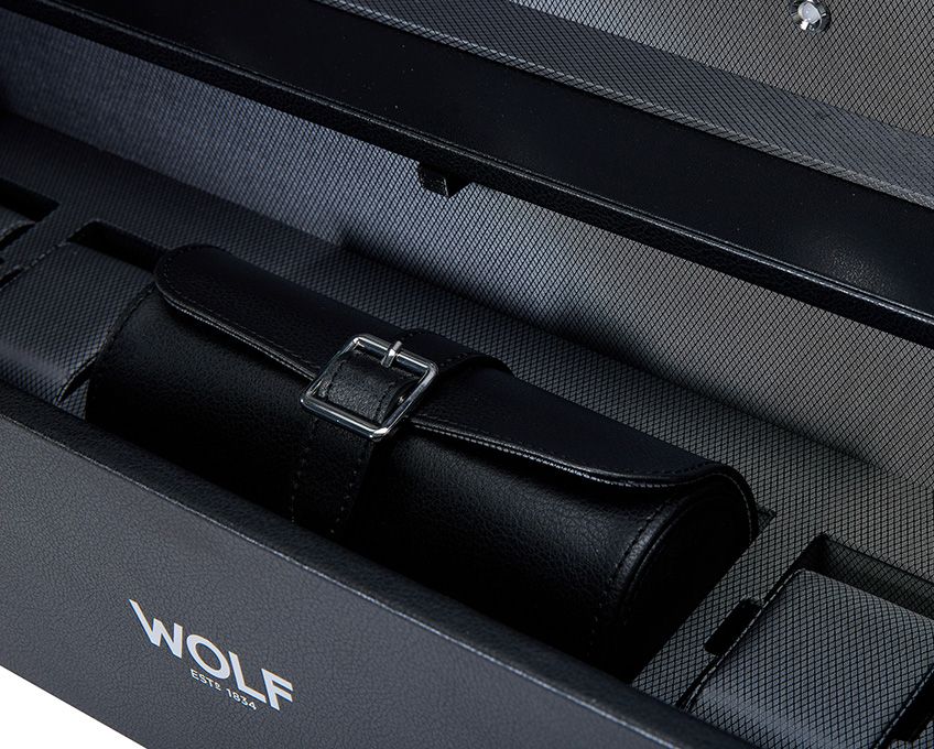 Wolf Viceroy 16 Piece Watch Winder Cabinet Black