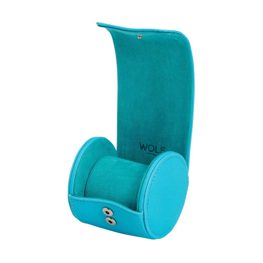 Wolf Tutti Frutti Single Watch Roll Turquoise