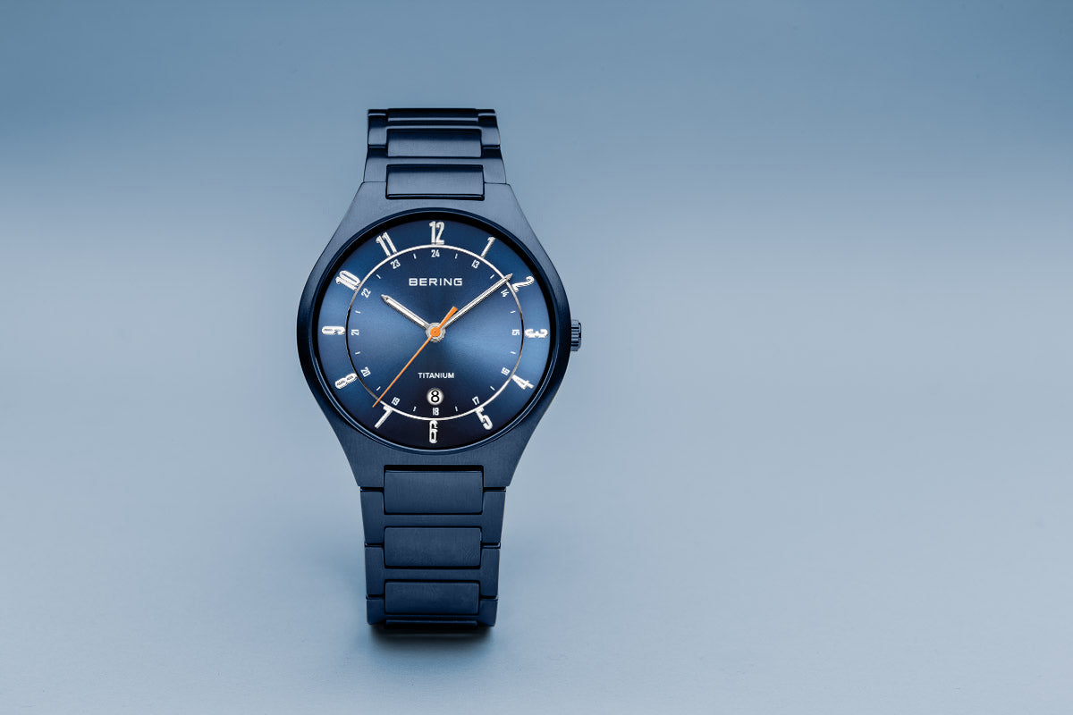 Bering Titanium Mat Blue Watch