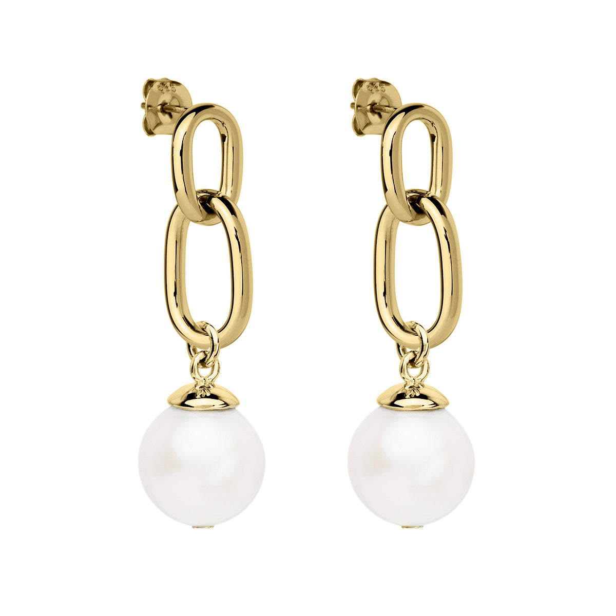 NAJO  Sea Nymph Yellow Gold and Pearl Drop Earrings