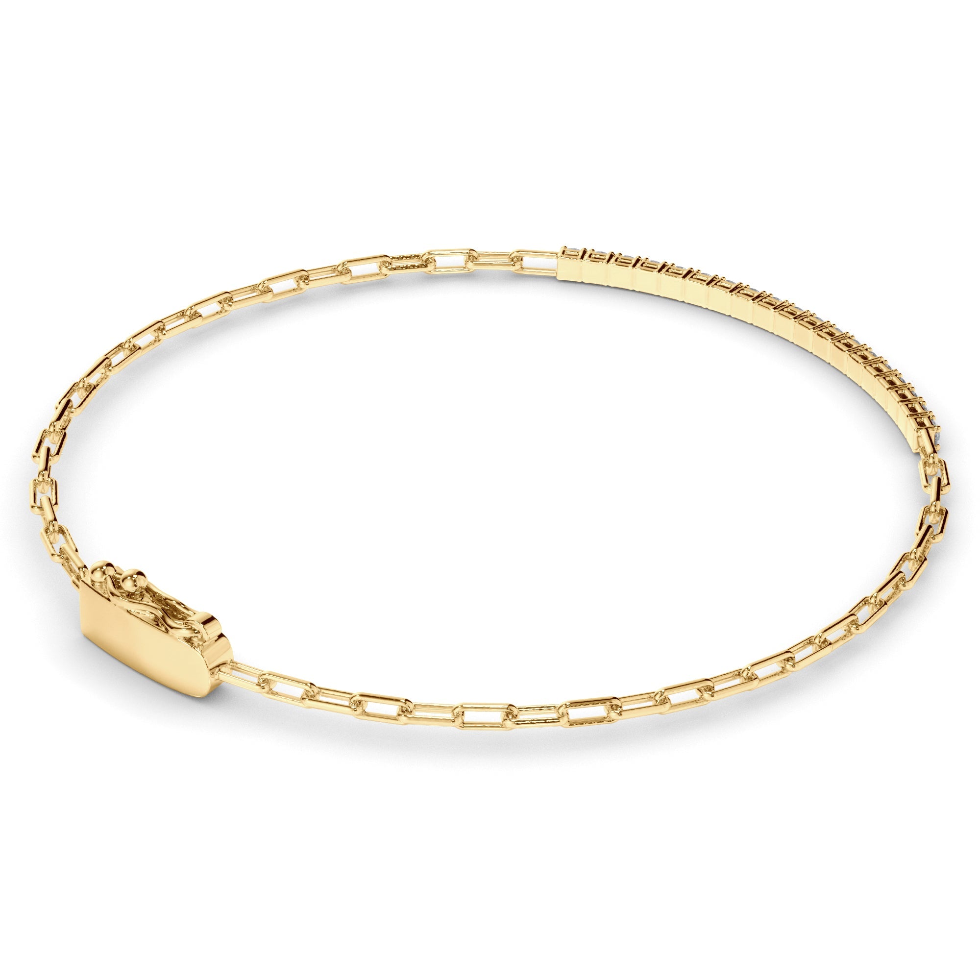 Round Brilliant Cut Natural Mined Diamond Tennis Bracelet