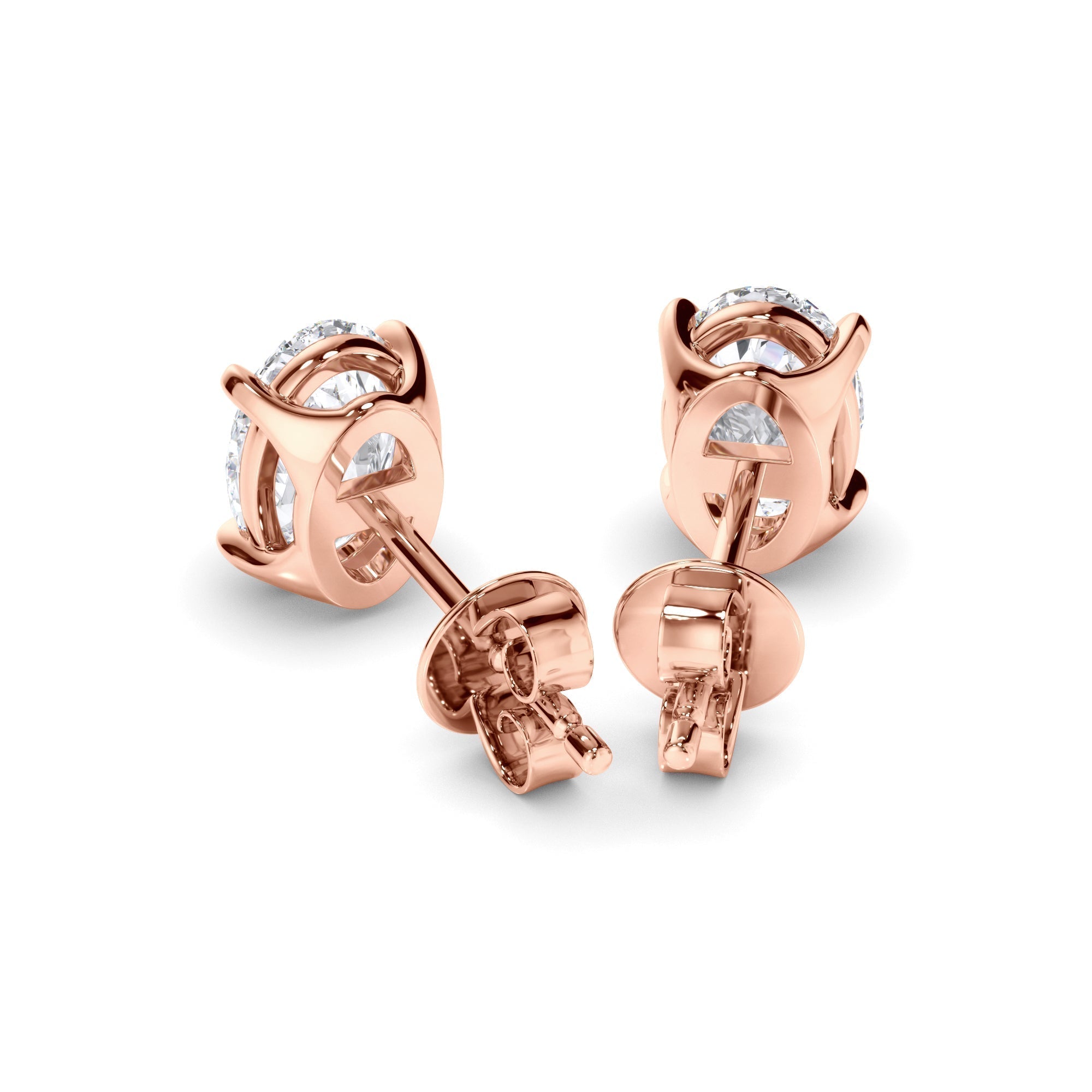 Oval Cut Diamond Stud Earrings