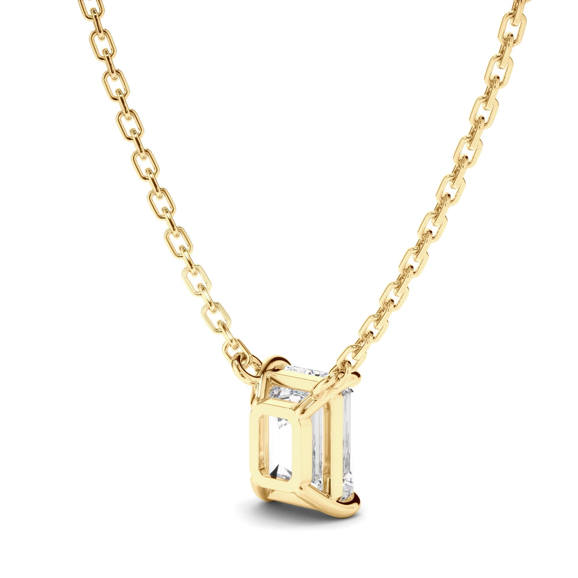 Emerald Cut Diamond Necklet