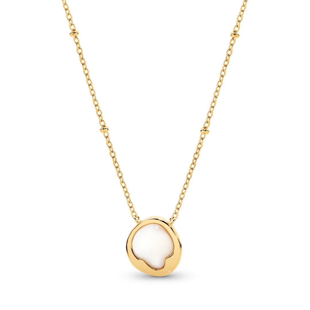 18ct Yellow Gold Plated Kiara Pearl Necklace