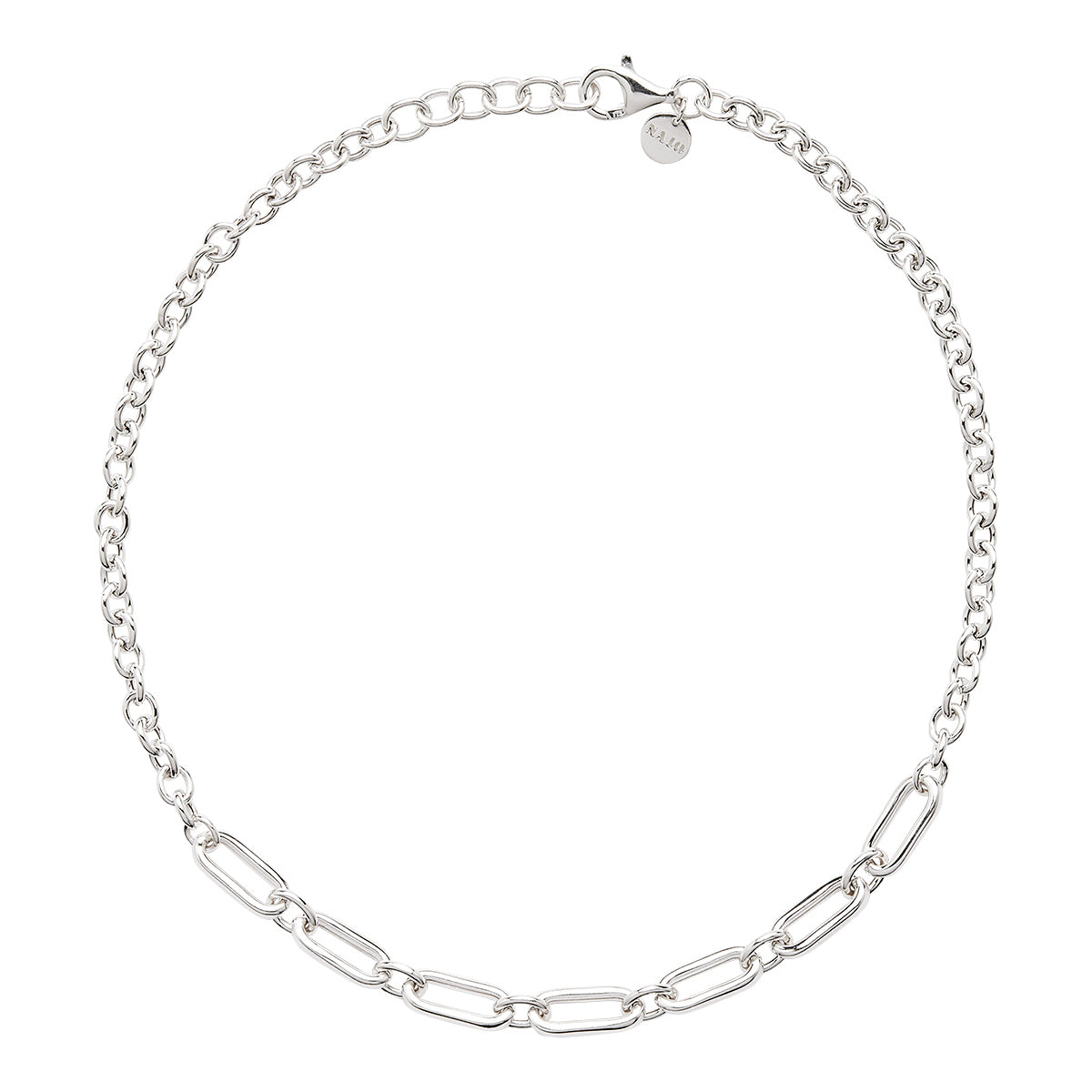 NAJO Sentiero Silver Chain Necklace  (45cm+ext)