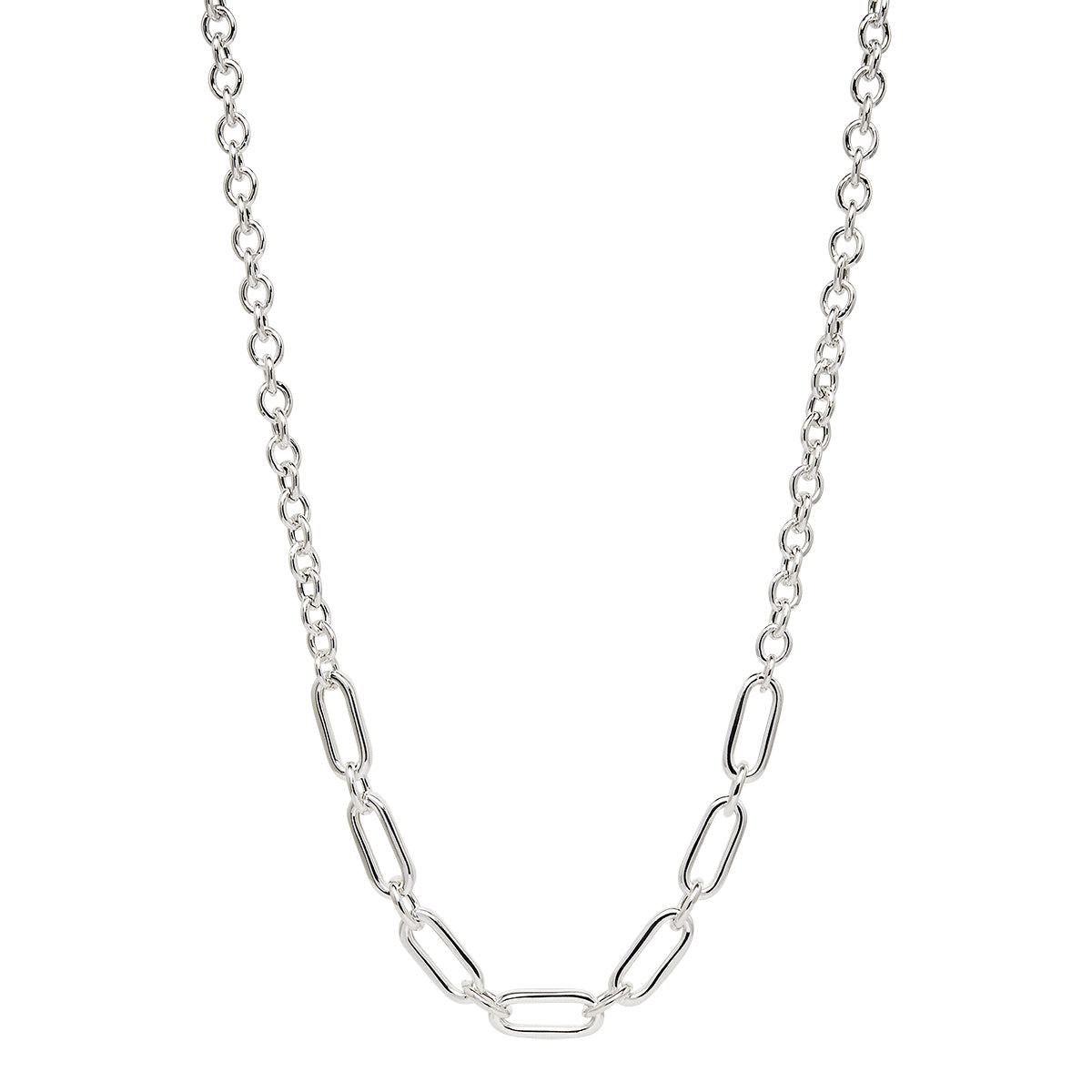 NAJO Sentiero Silver Chain Necklace  (45cm+ext)