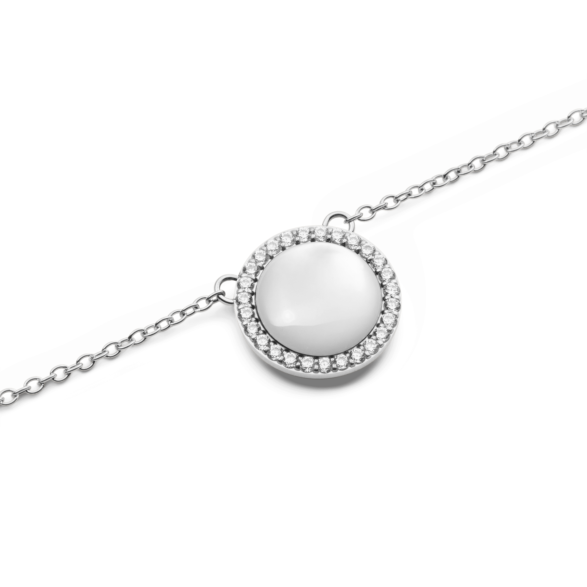 Daniel Wellington Audrey Necklace Mother of Pearl Silver