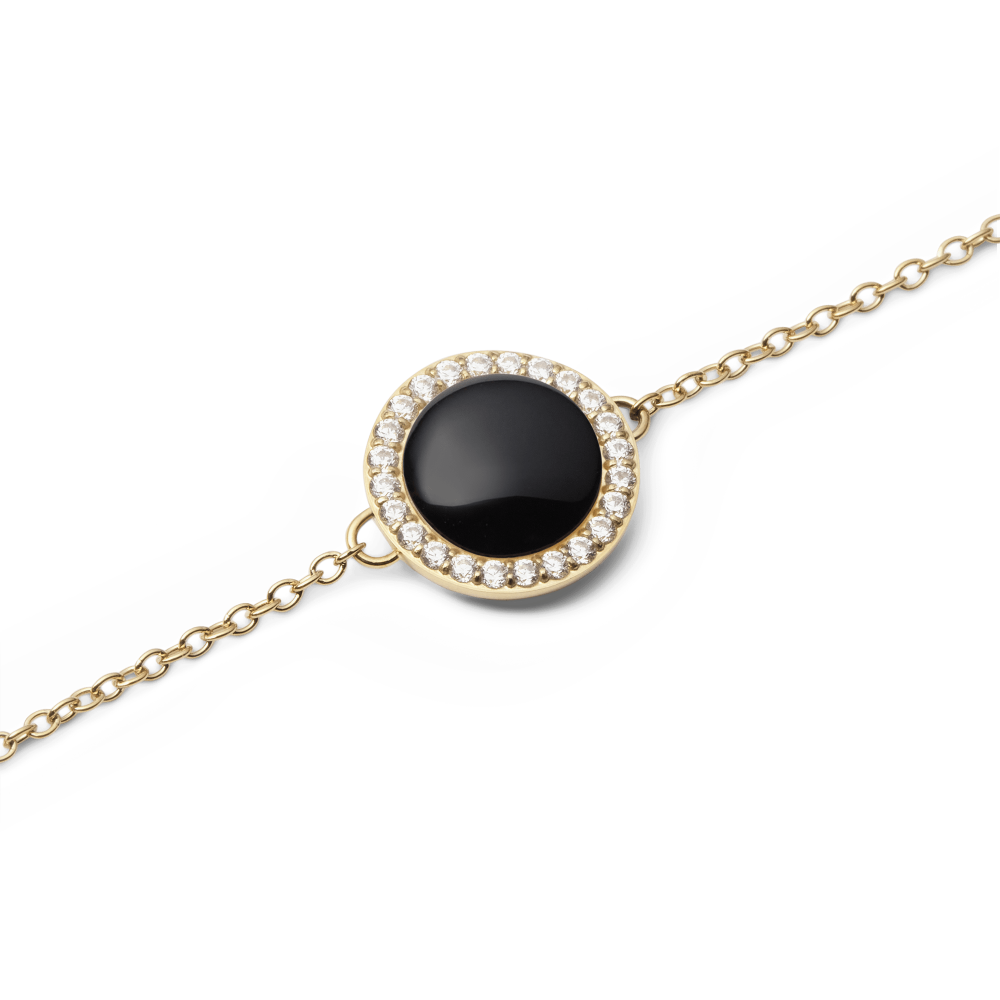 Daniel Wellington Audrey Bracelet Black Agathe Gold