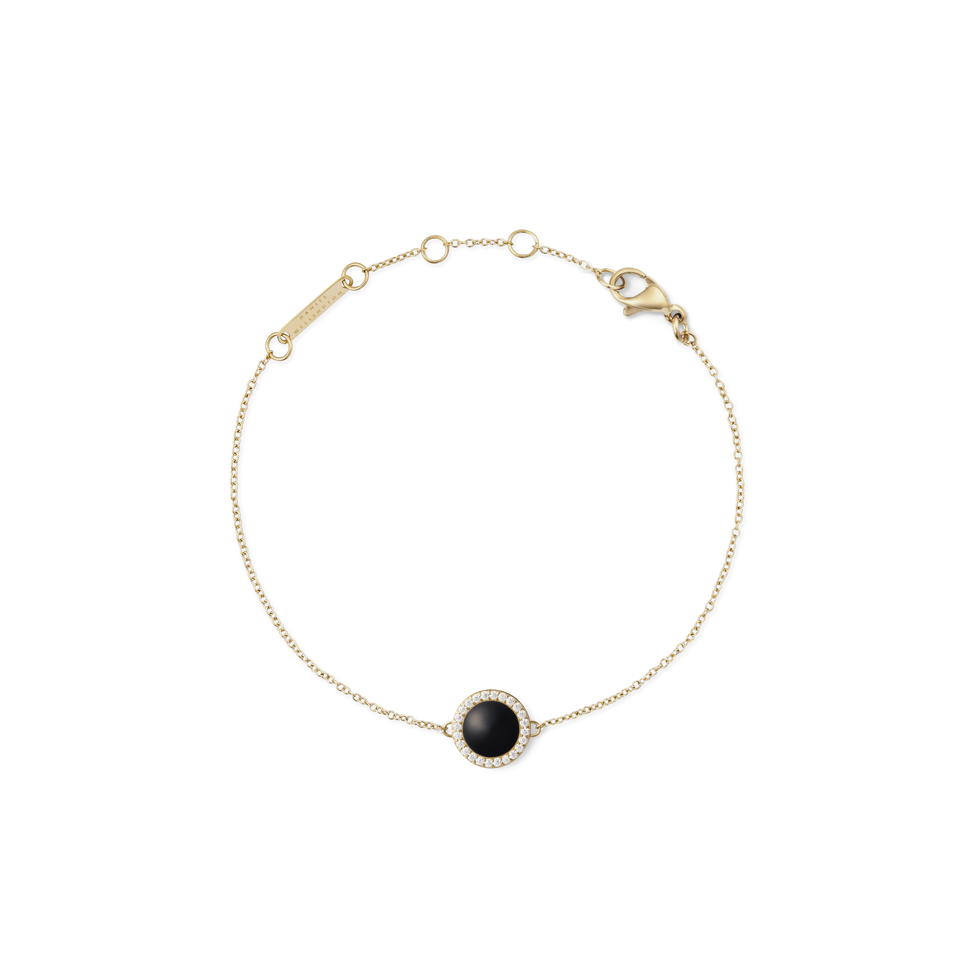 Daniel Wellington Audrey Bracelet Black Agathe Gold