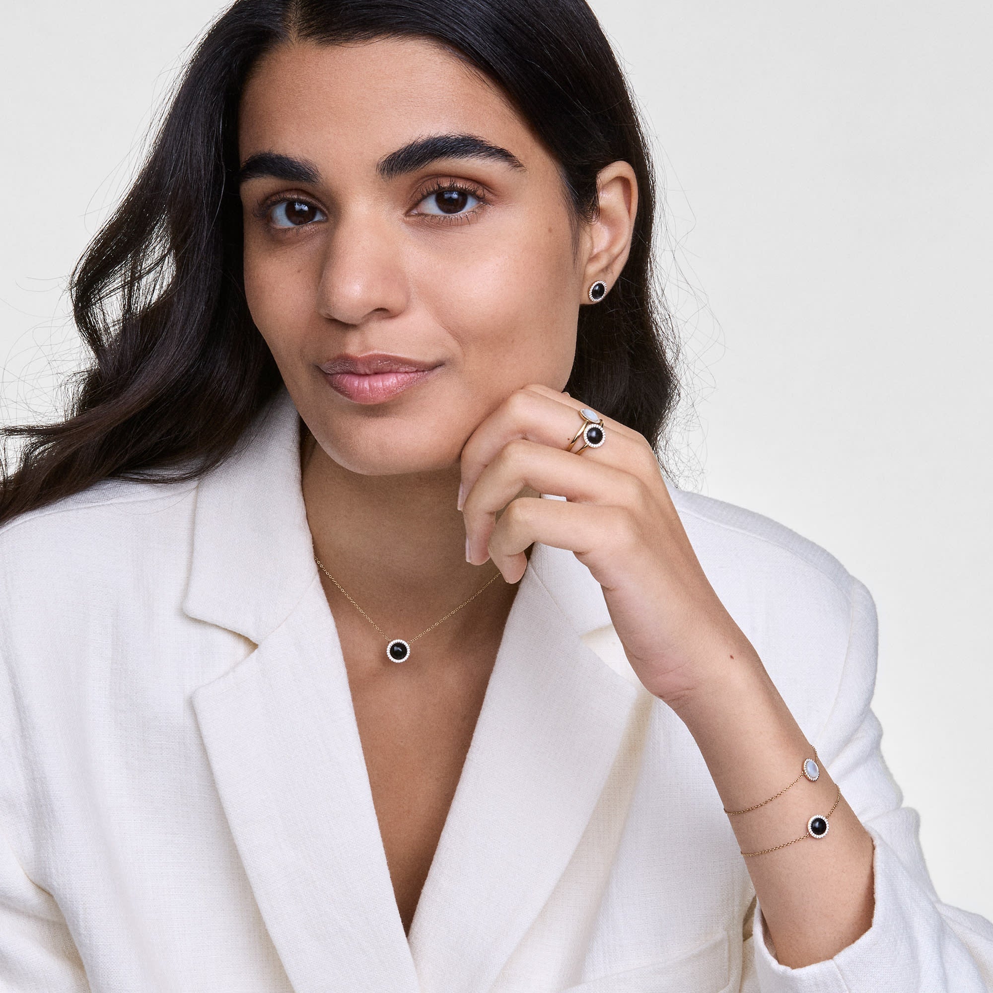 Daniel Wellington Audrey Bracelet Black Agathe Gold