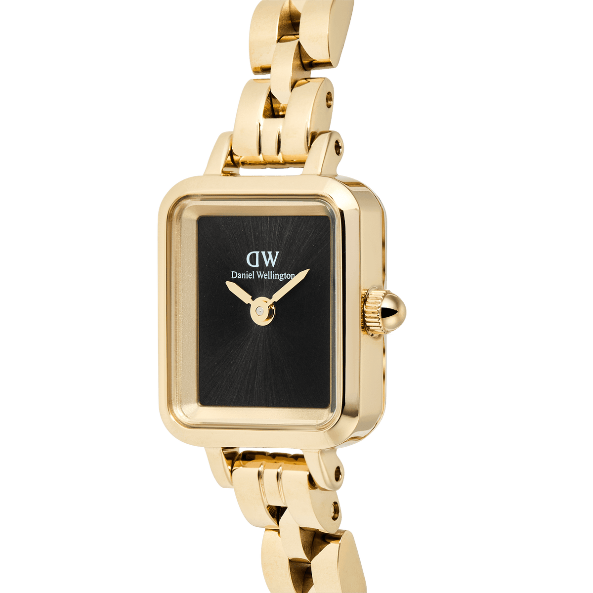 Daniel Wellington Quadro Mini Arch 3-link Onyx Sunray Gold