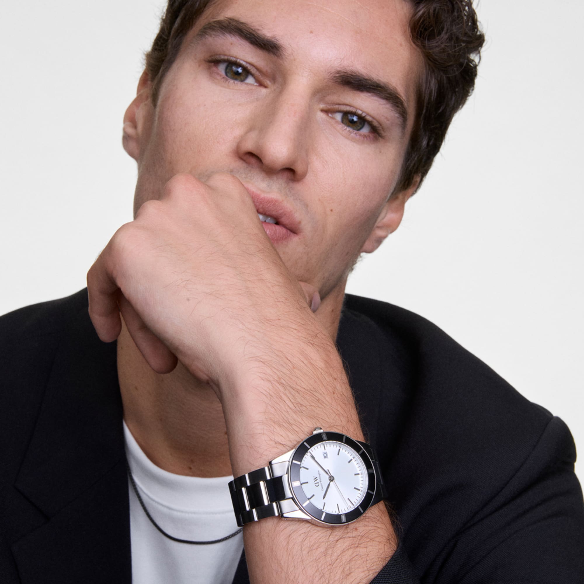 Daniel Wellington Tide Mesh Necklace Graphite 2.8