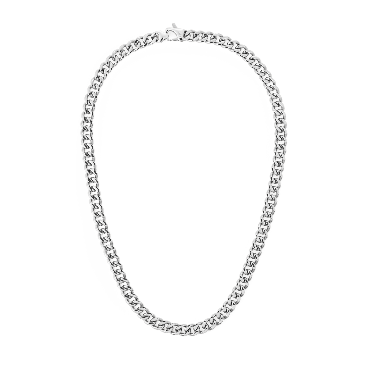 Daniel Wellington Ellipse Cuban Chain Necklace Silver