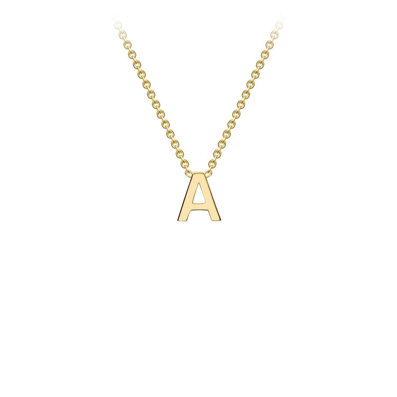 9ct Yellow Gold 'A' Initial Adjustable Letter Necklace 38/43cm