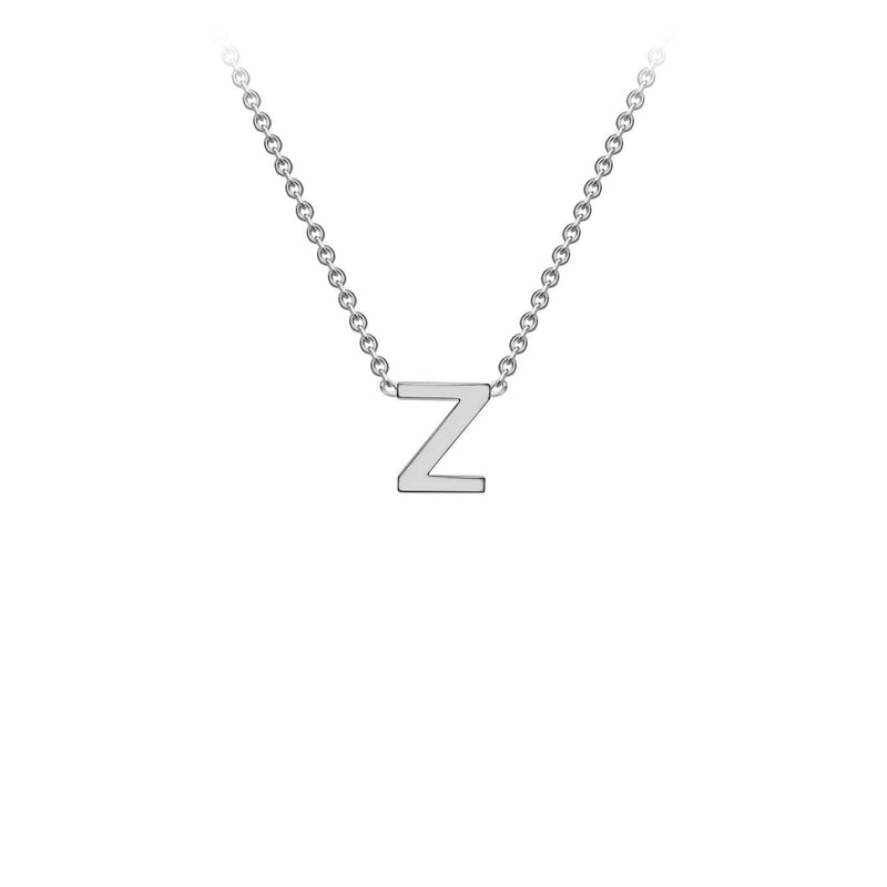 9ct White Gold 'Z' Initial Adjustable Letter Necklace 38/43cm