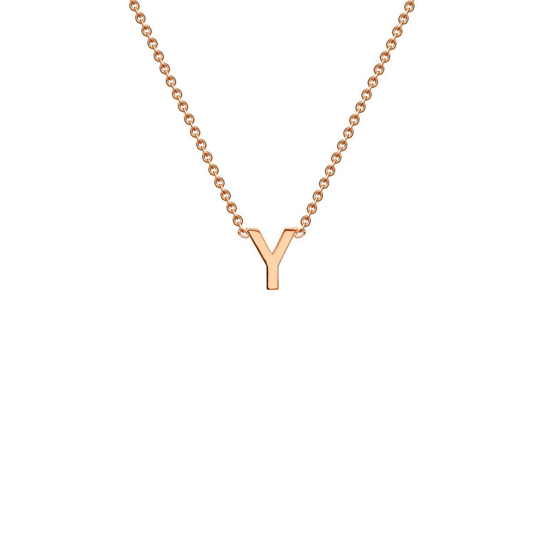 9ct Rose Gold 'Y' Initial Adjustable Letter Necklace 38/43cm