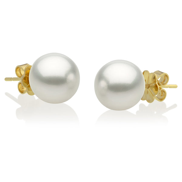 Imeora Golden 8mm Shell Pearl Earrings