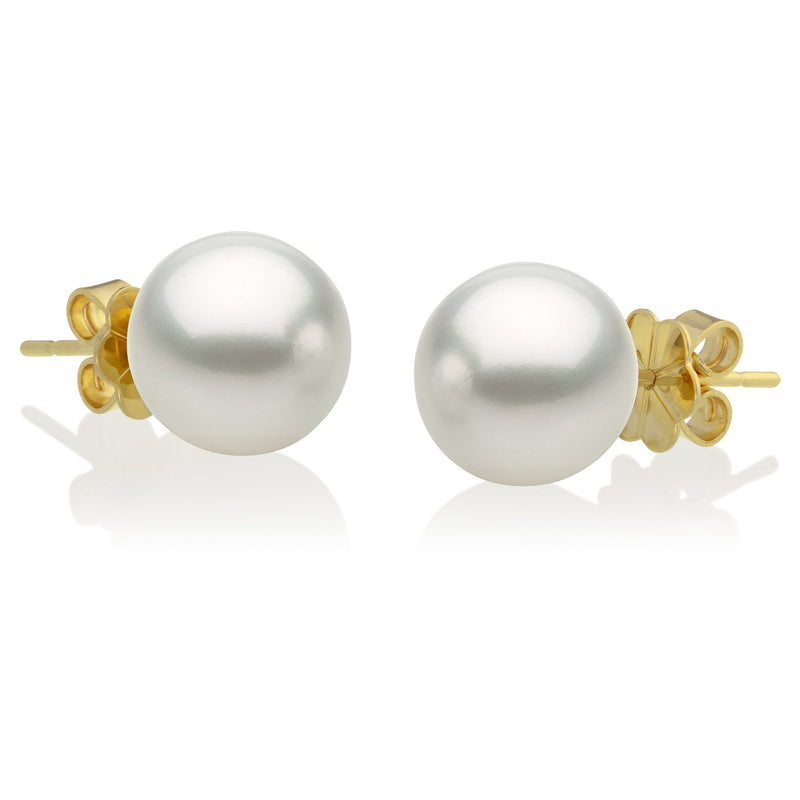 Autore 18ct Yellow Gold 10mm South Sea Pearl Stud Earrings