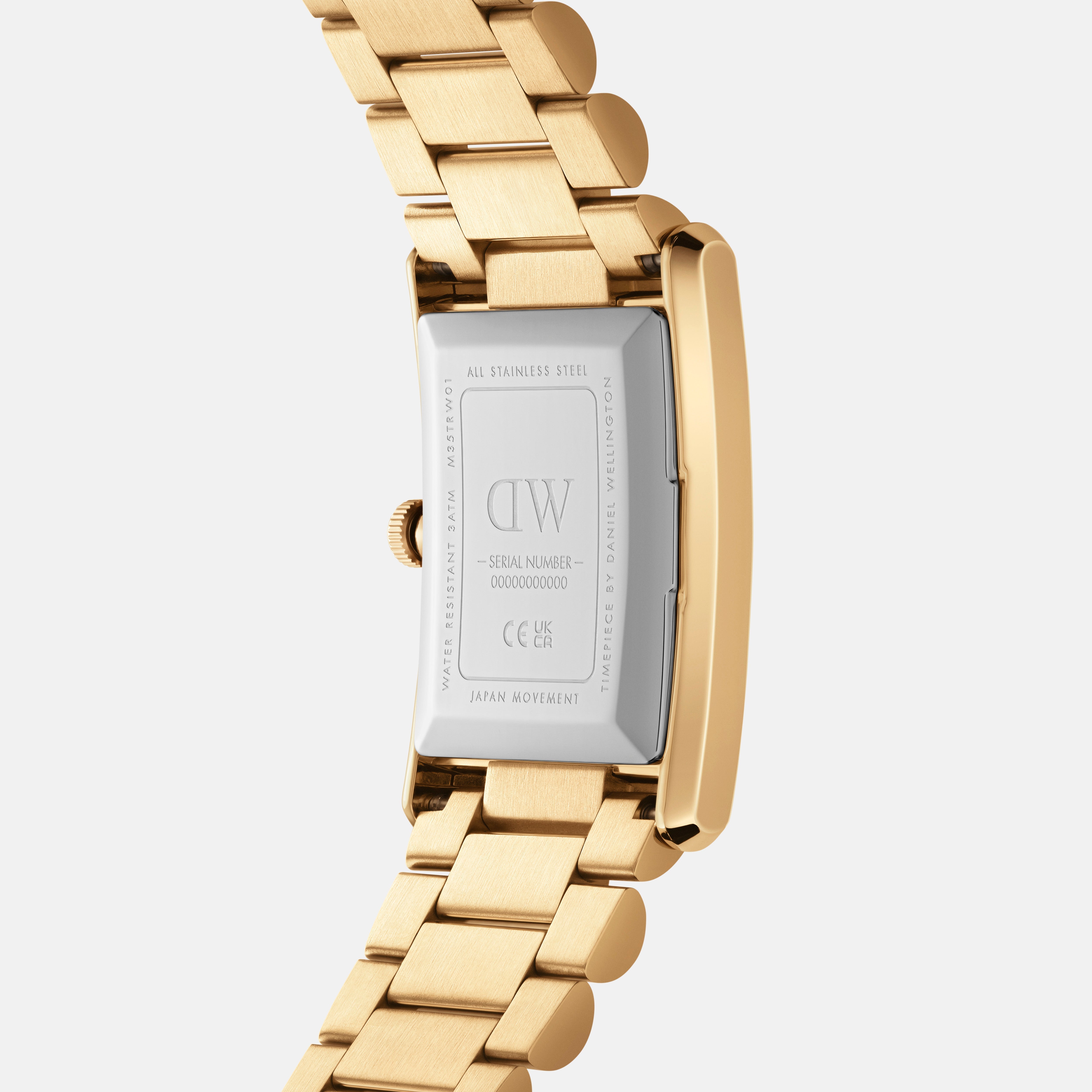 Daniel Wellington Bound 35x24 3-Link Gold White Watch