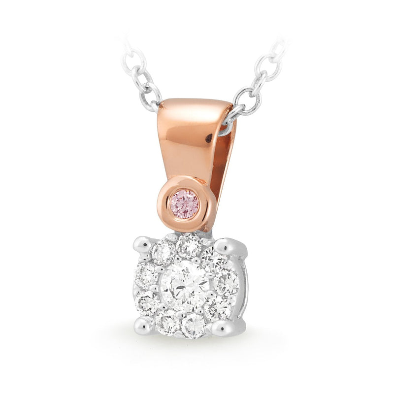 PINK CAVIAR 0.165ct Pink Diamond Pendant in 9ct Rose Gold